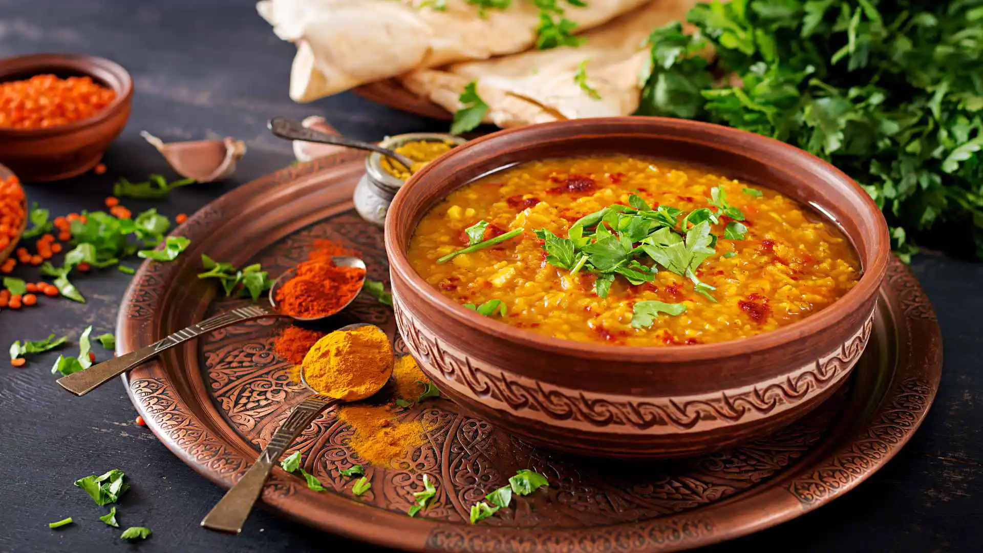 Zuppa speziata di lenticchie